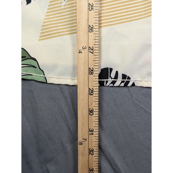 Good Vibes Shirt Small Men's Vintage Stretch Button Down All Over Print Tropical - Picture 4 of 7